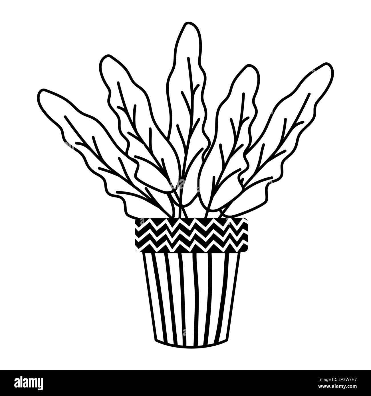 autumn plant in ceramic pot seasonal icon Stock Vector Image & Art - Alamy