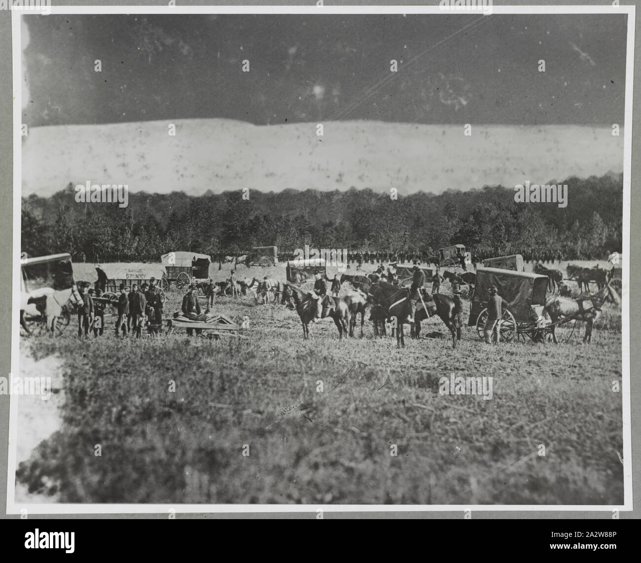 Removing wounded, Fredericksburg, Va. 57th N.Y. Ambulance Corps Stock ...