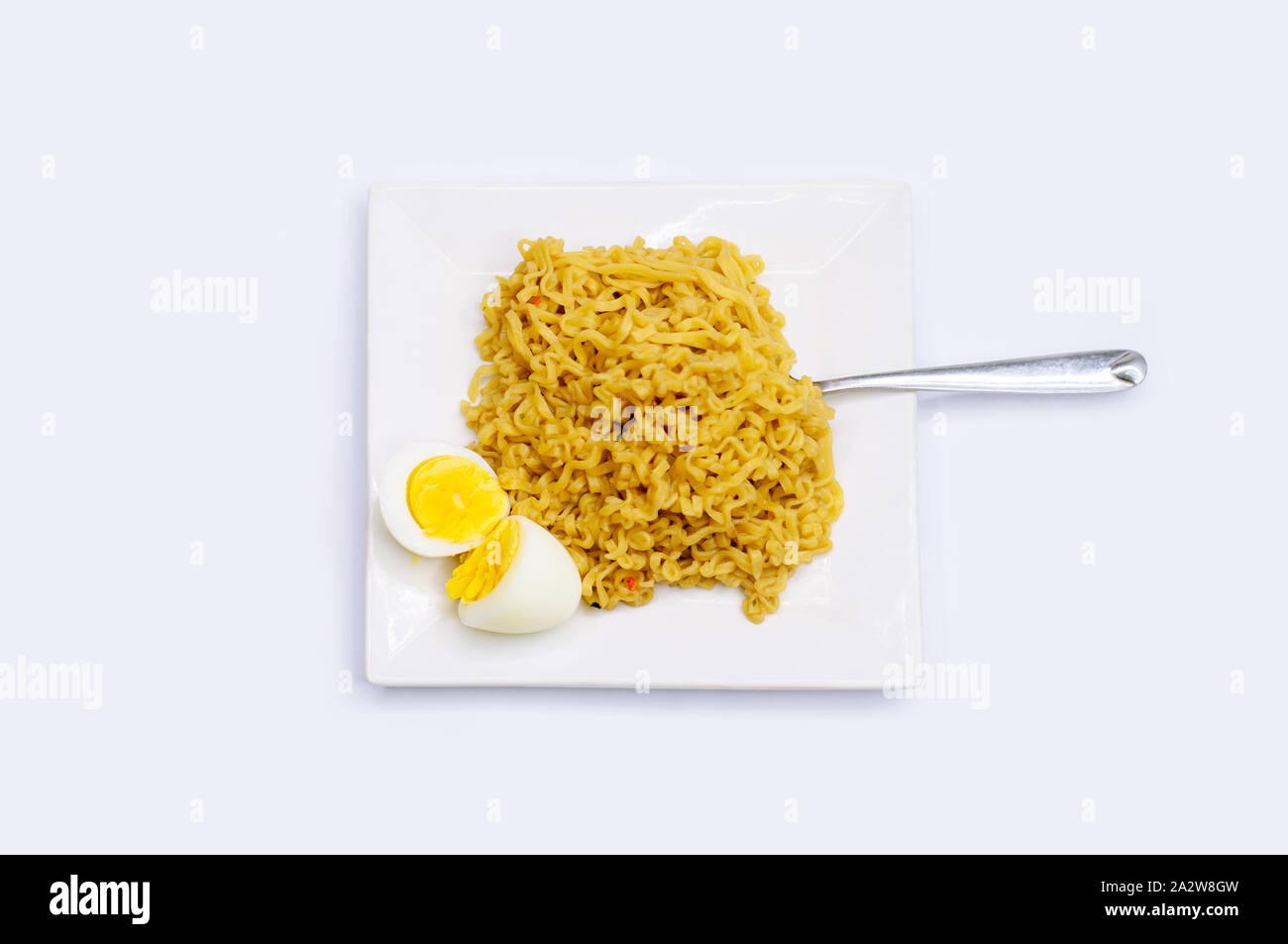 Popular instant food brand of stirfried noodles in the Philippines. A trendy instant cooking