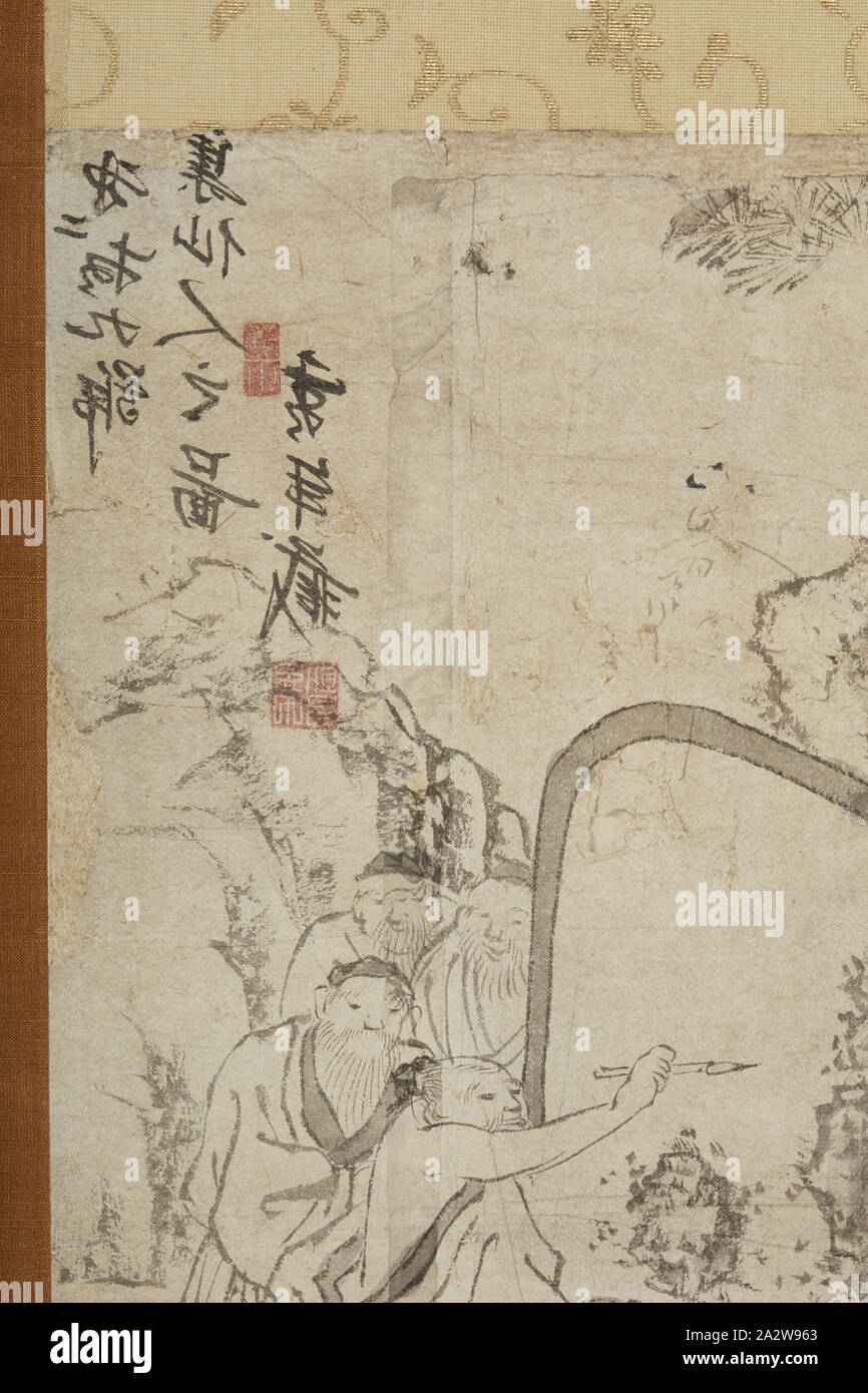 An old man.  鉛筆画 untitled sketch of 100 Old Men, Unknown, Edo, 1700s, ink on