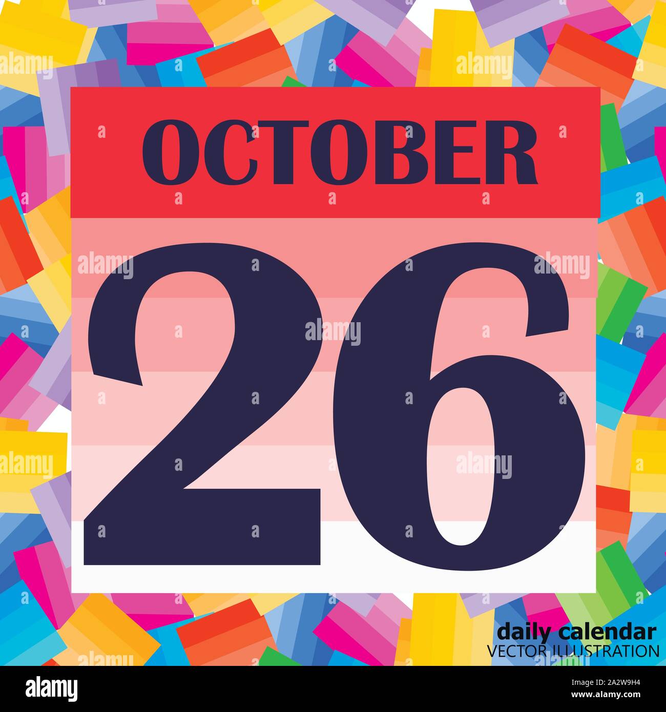 October 26 icon. For planning important day. Banner for holidays and