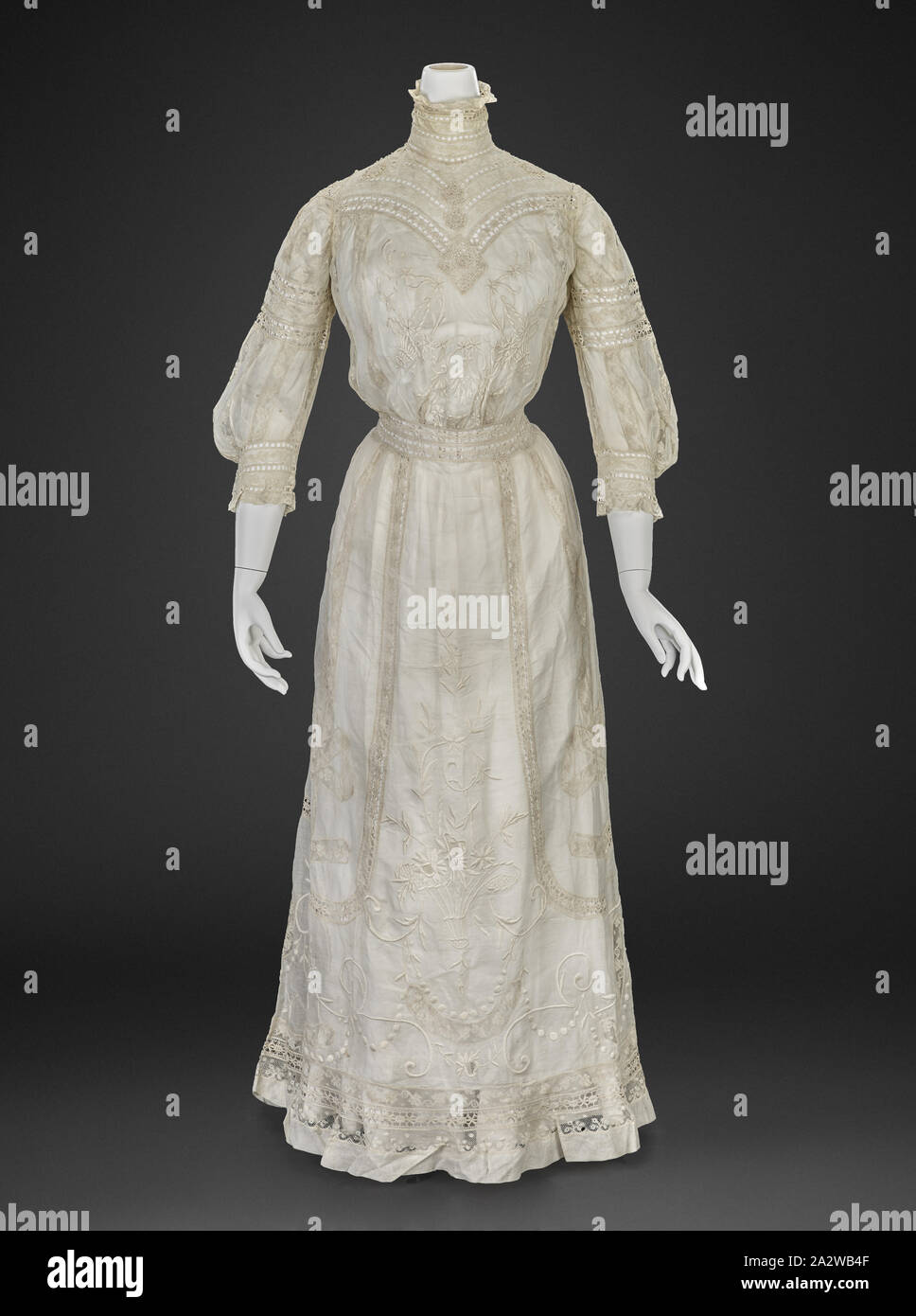 day dress, Unknown, 1900-1915, cotton 