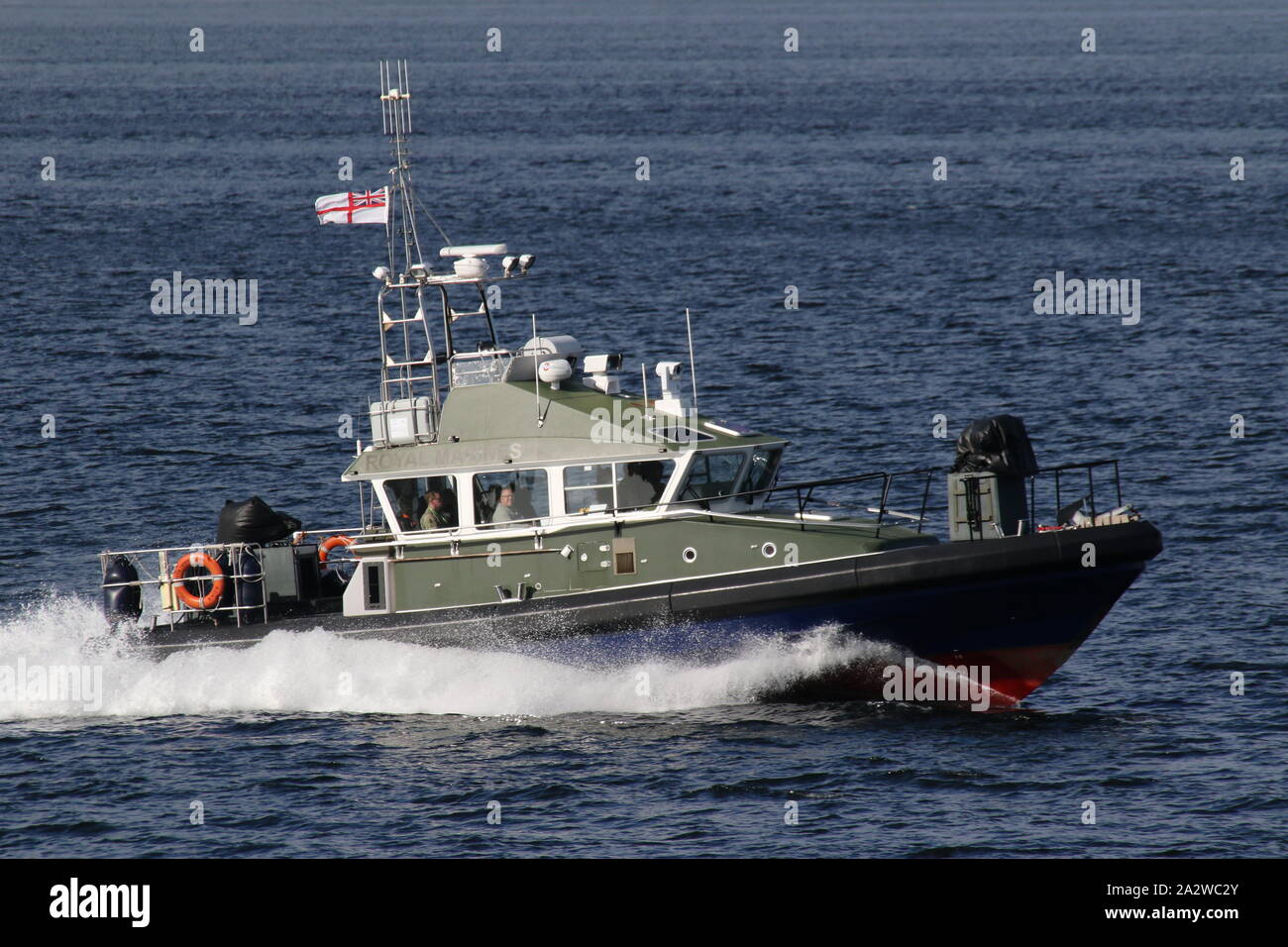 Rona, an Island-class launch operated by the Royal Marines (43 Commando ...