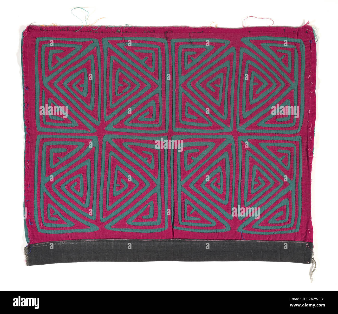 shirt panel (mola), Kuna people, about 1950s, appliqued cotton, 16-7/8 x 20-3/4 in., Textile and Fashion Arts Stock Photo