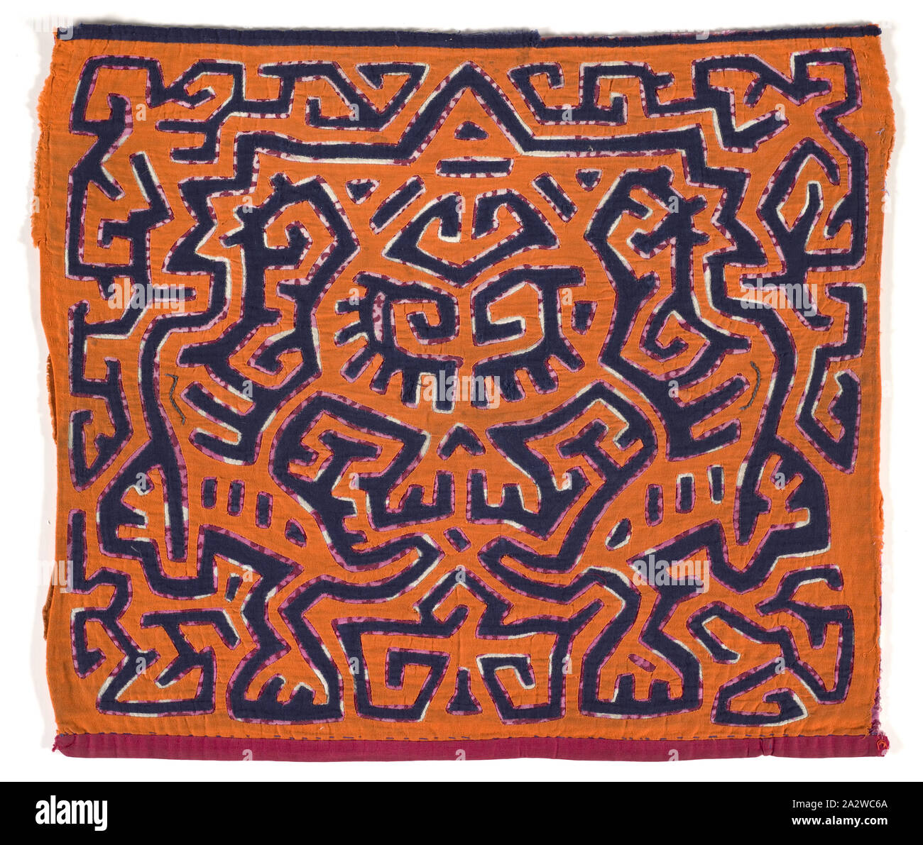 shirt panel (mola), Kuna people, about 1950s, appliqued cotton, 16-7/8 x 19-3/4 in., Textile and Fashion Arts Stock Photo
