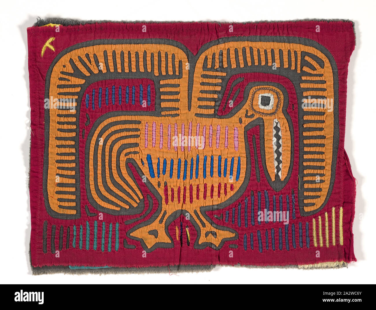 shirt panel (mola), Kuna people, about 1950s, appliqued cotton, 10-1/2 x 13-5/8 in., Textile and Fashion Arts Stock Photo