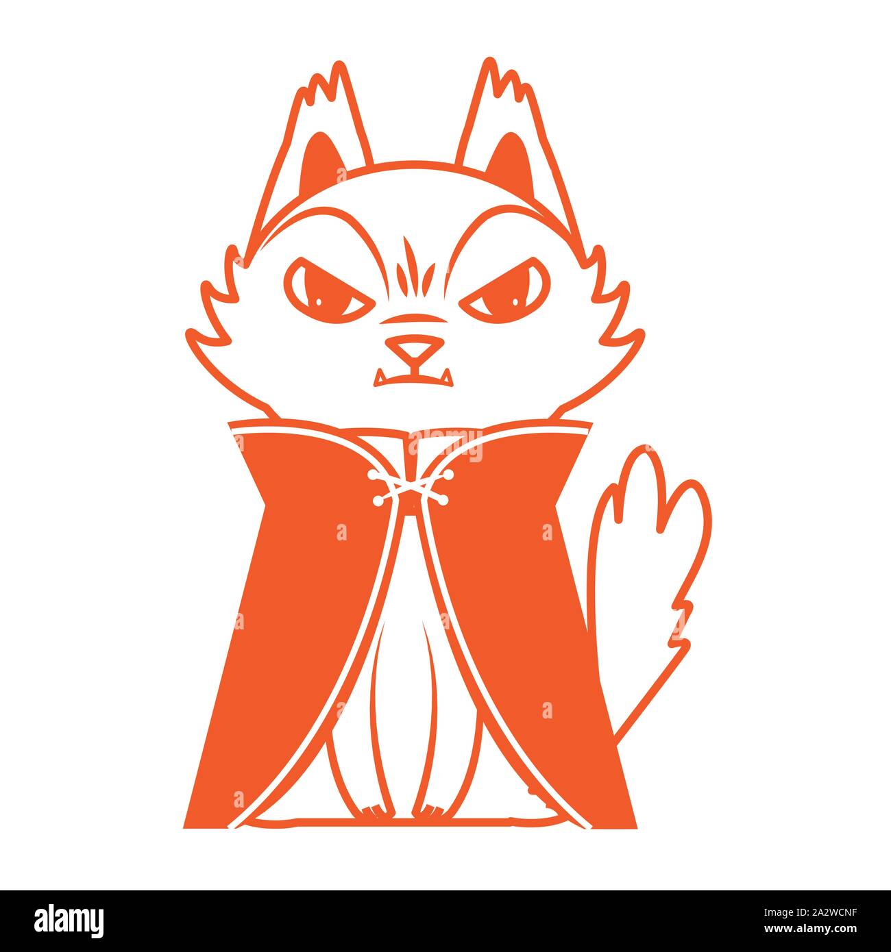 halloween cat mascot with dracula costume Stock Vector Image & Art - Alamy