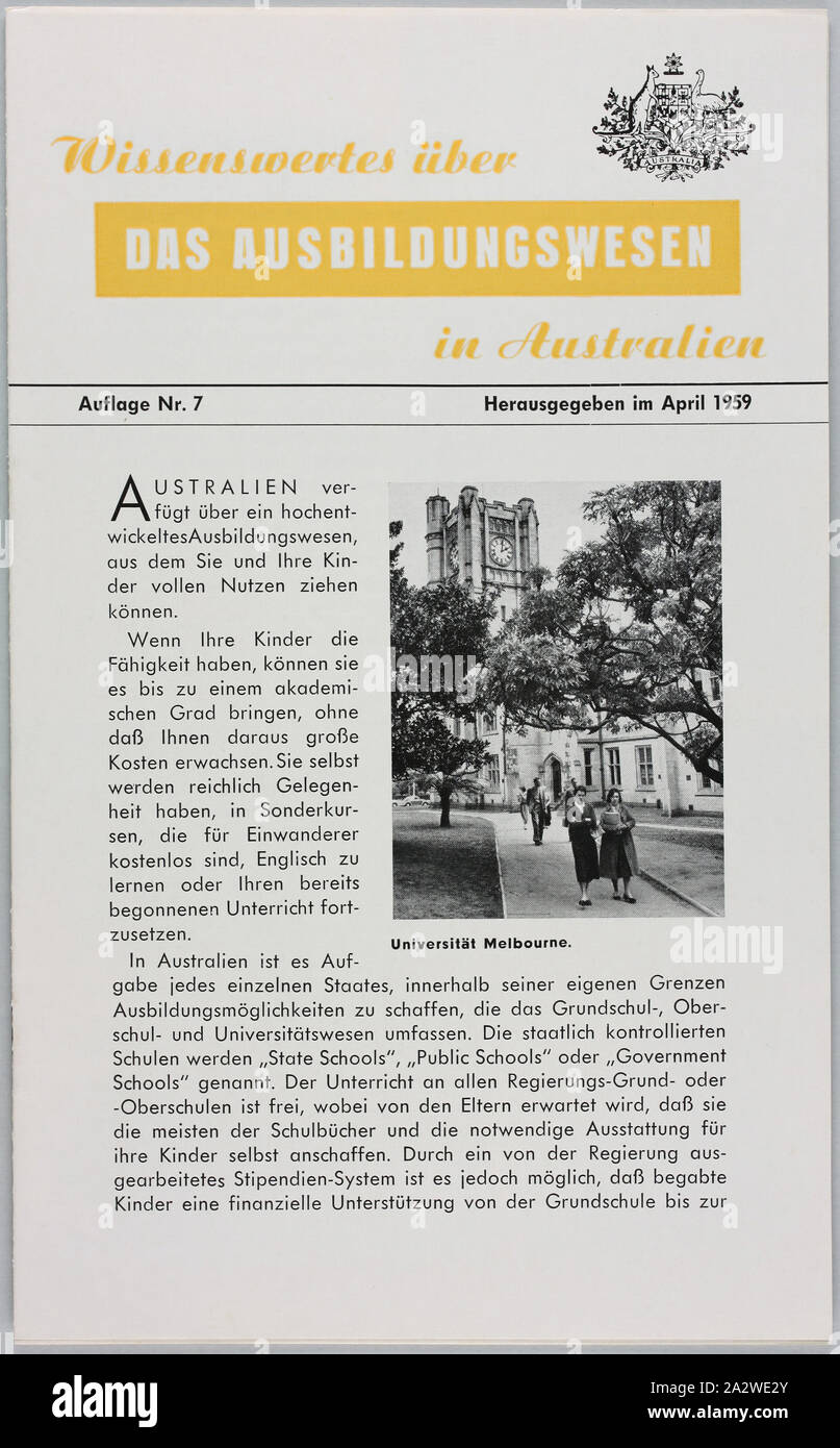 Booklet - u0027Wissenswertes uber Das Ausbildungswesen in Australien 