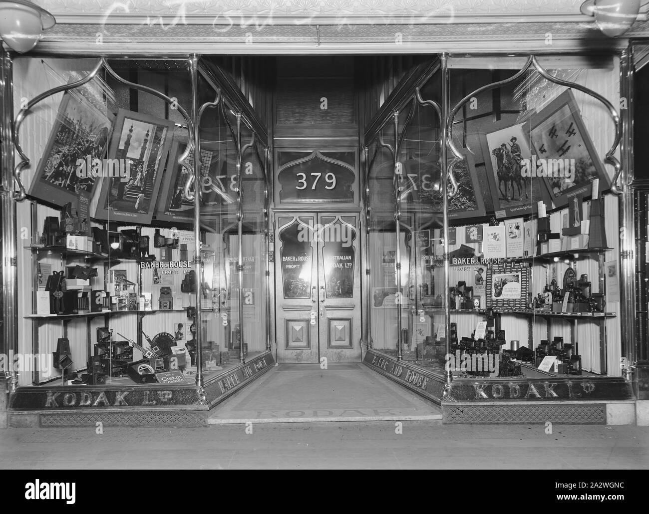 Glass Negative Shopfront Display 379 381 George St Sydney 1914