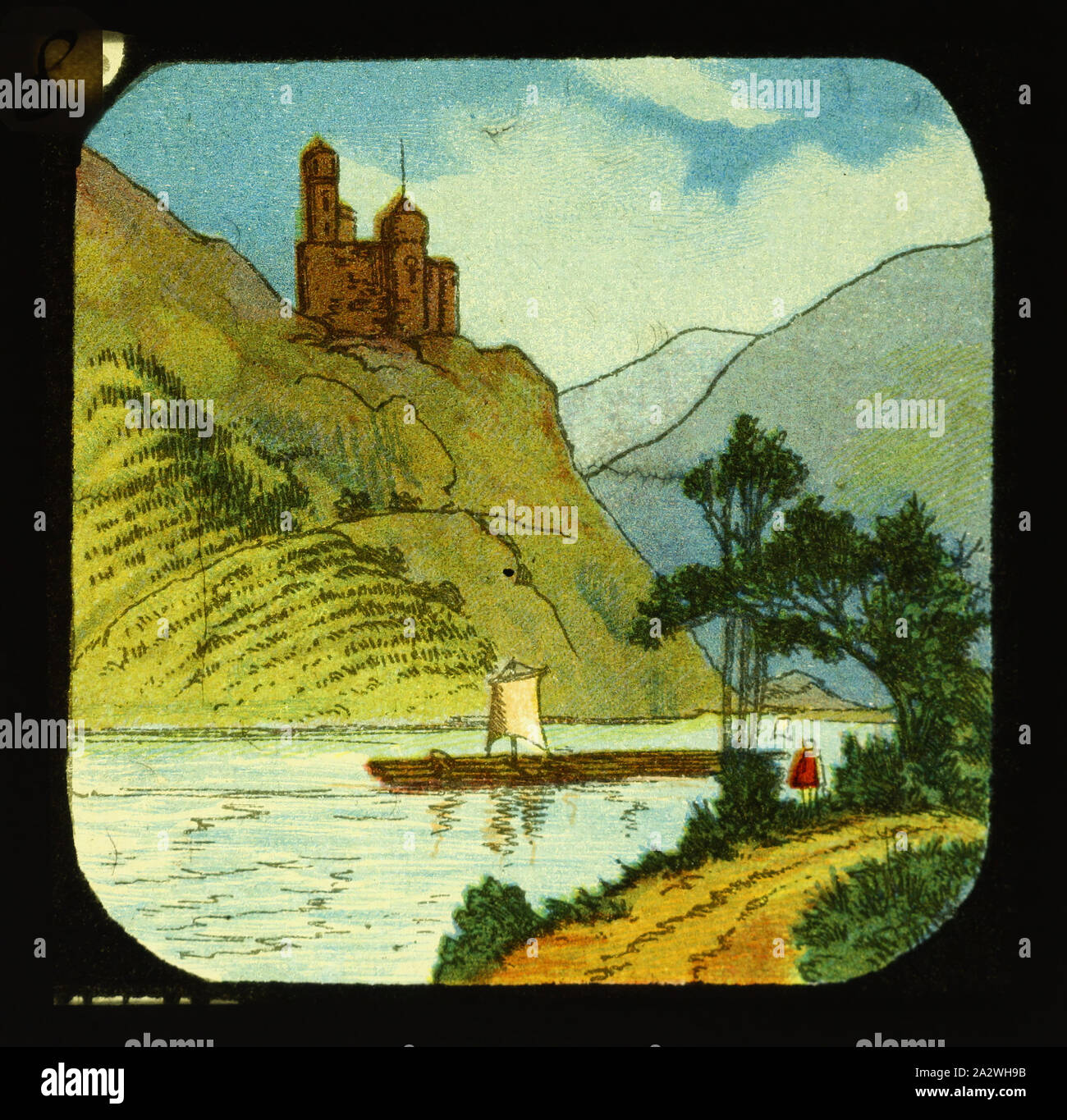 Lantern Slide 'Bingen on the Rhine', No.8, circa 18501880, Number 8