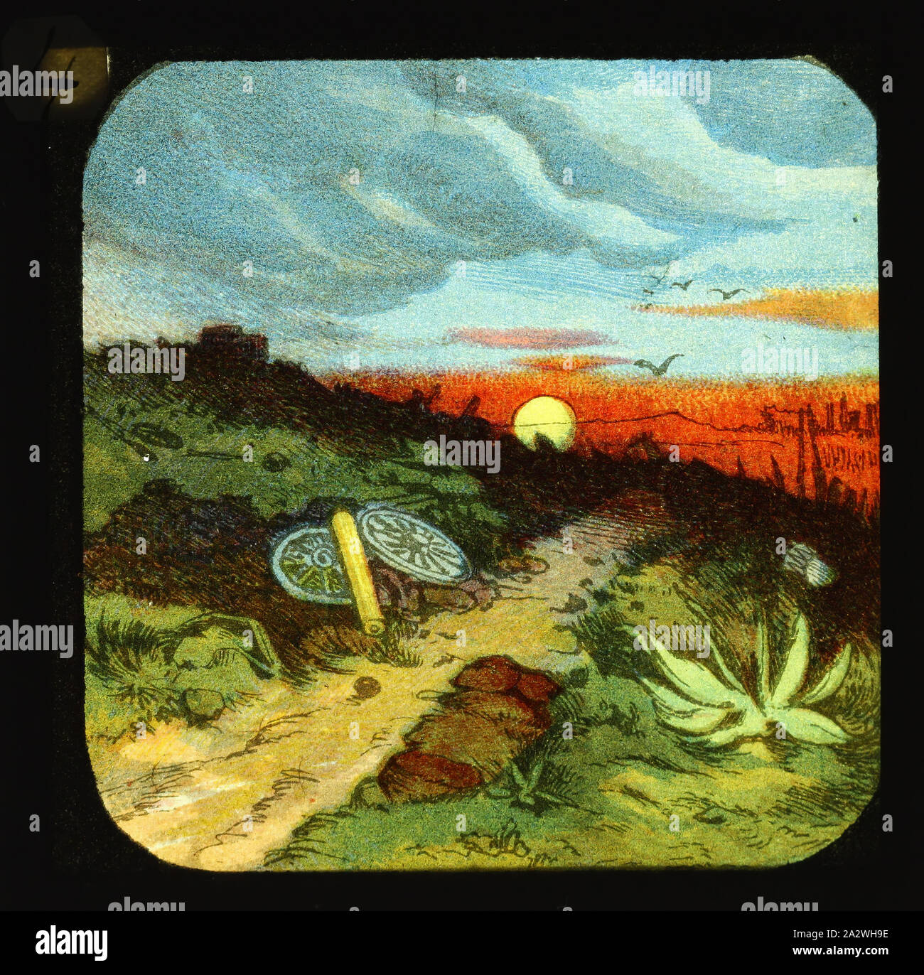 Lantern Slide 'Bingen on the Rhine', No.4, circa 18501880, Number 4