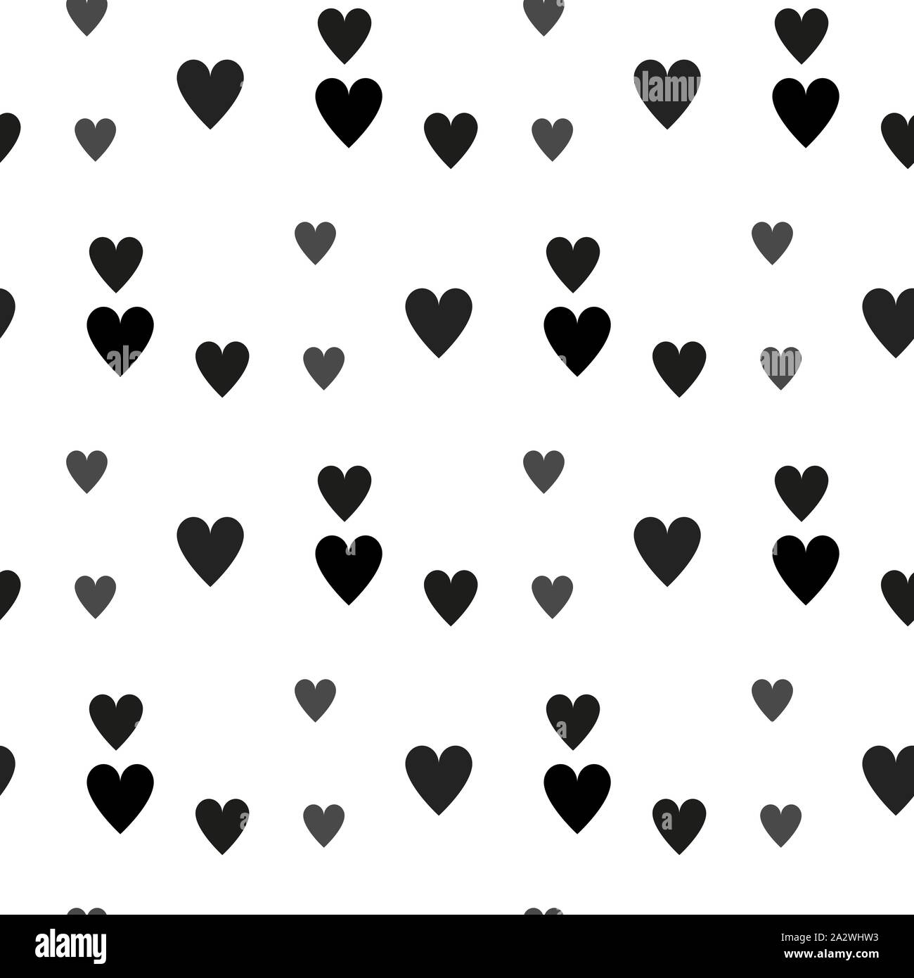 Heartbeat dark seamless vector pattern or background made with black gray icon Stock Vector