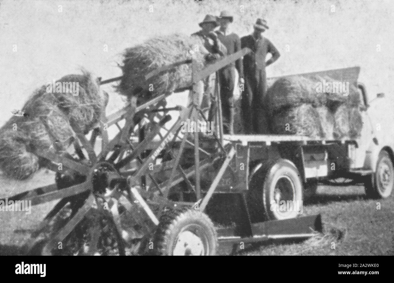 Sunlifter bale loader lifting hay bales hires stock photography and