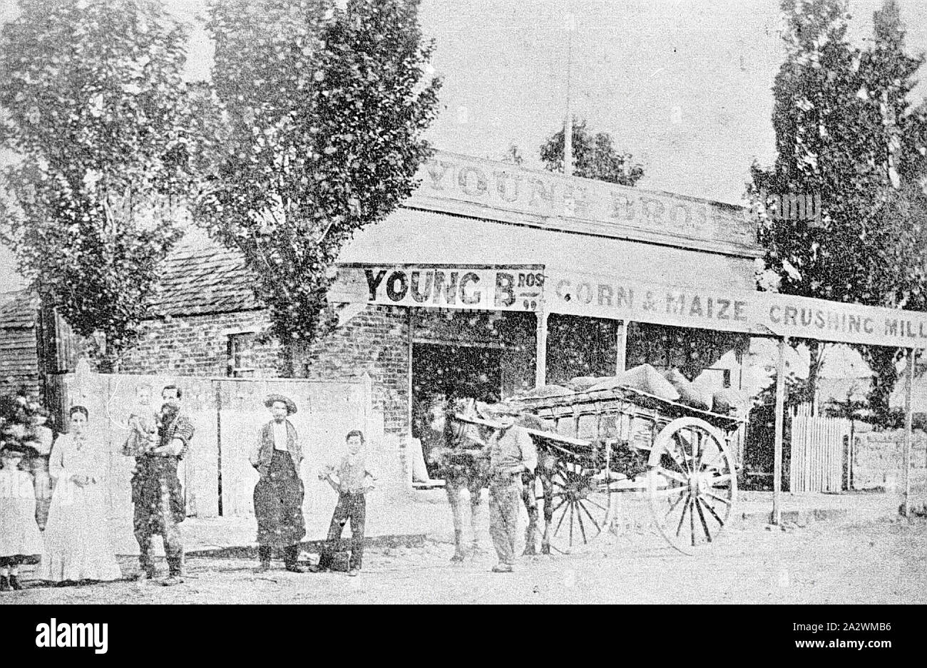Negative Family & Staff Outside Young Brothers Corn & Maize Crushing