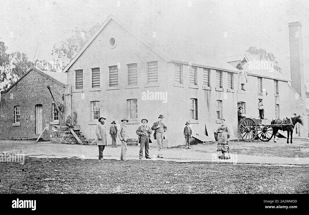 Negative Group With HorseDrawn Cart Outside the Cheese Factory