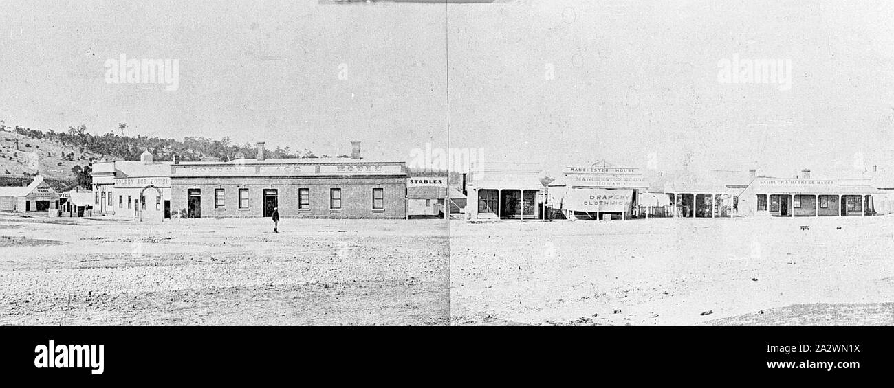 Negative - Panoramic View of the Main Street, Beaufort, Victoria, circa ...