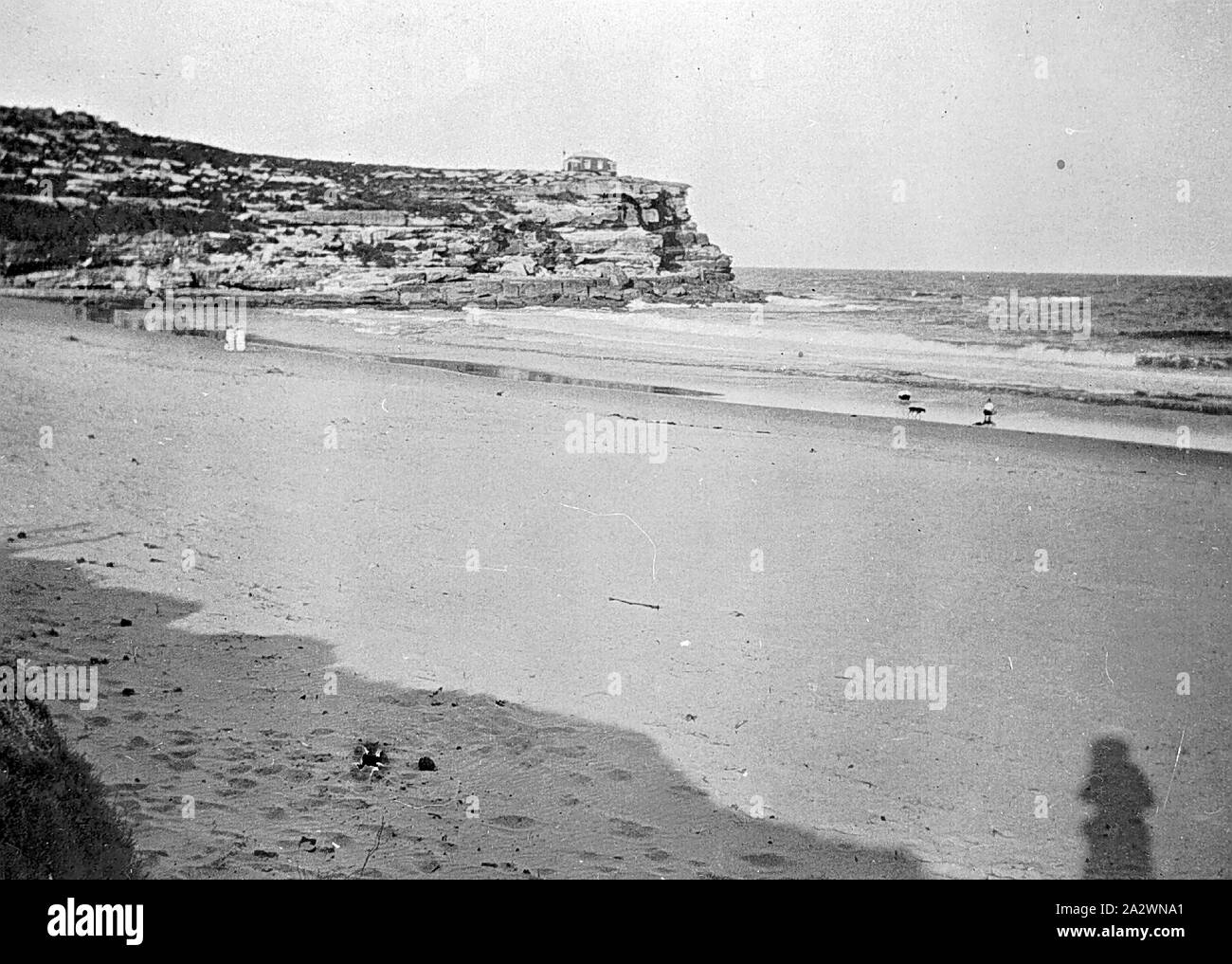 Negative - Ocean Beach, Manly, New South Wales, 1914, Ocean Beach, Manly Stock Photo