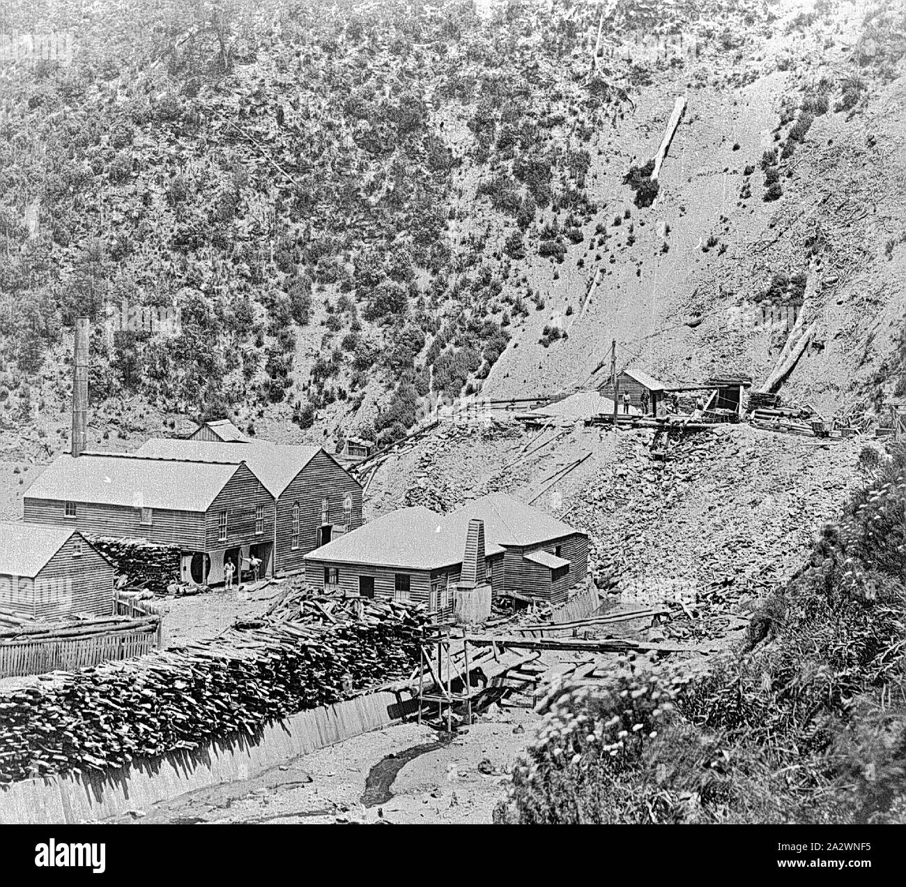 Negative Long Tunnel Gold Mine, Walhalla, Victoria, circa 1890, The