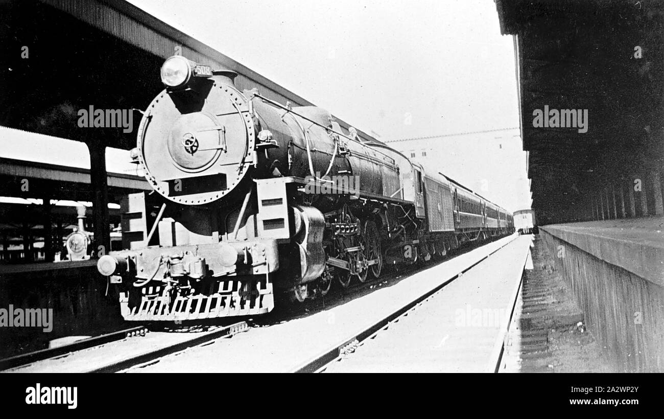 Negative Adelaide, South Australia, 1933, The steam engine of the