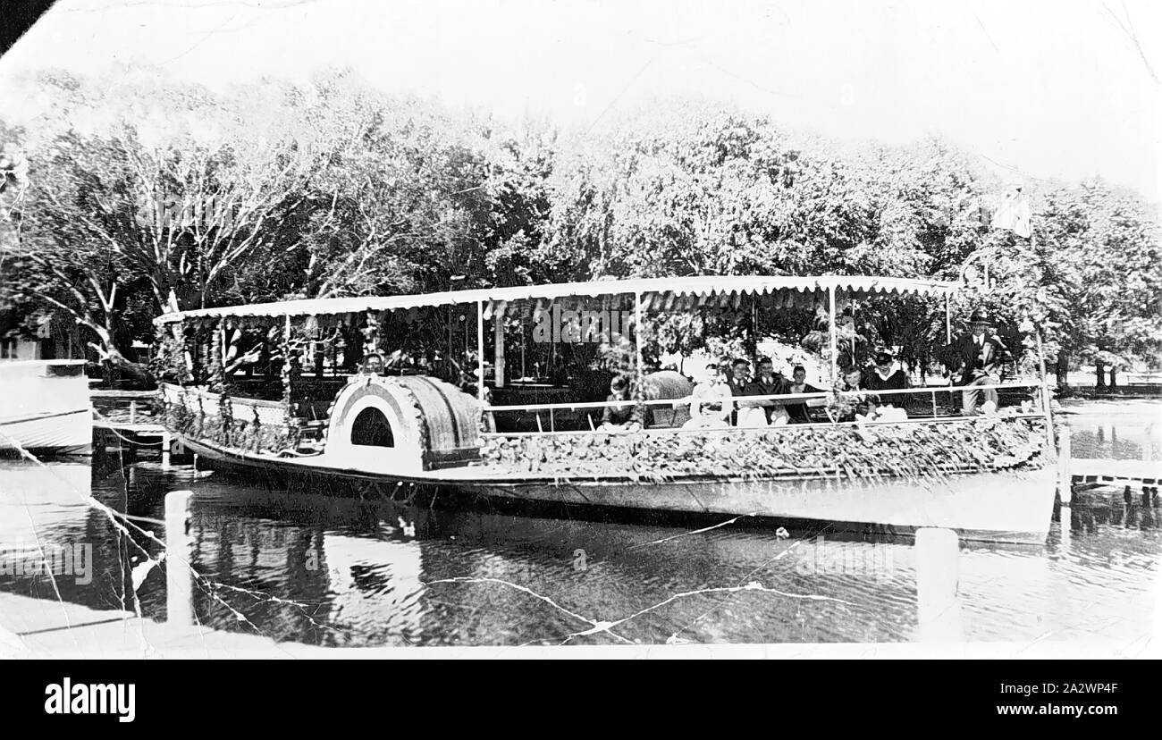 Negative Paddleboat 'Golden City. Lake Wendouree, Ballarat, Victoria