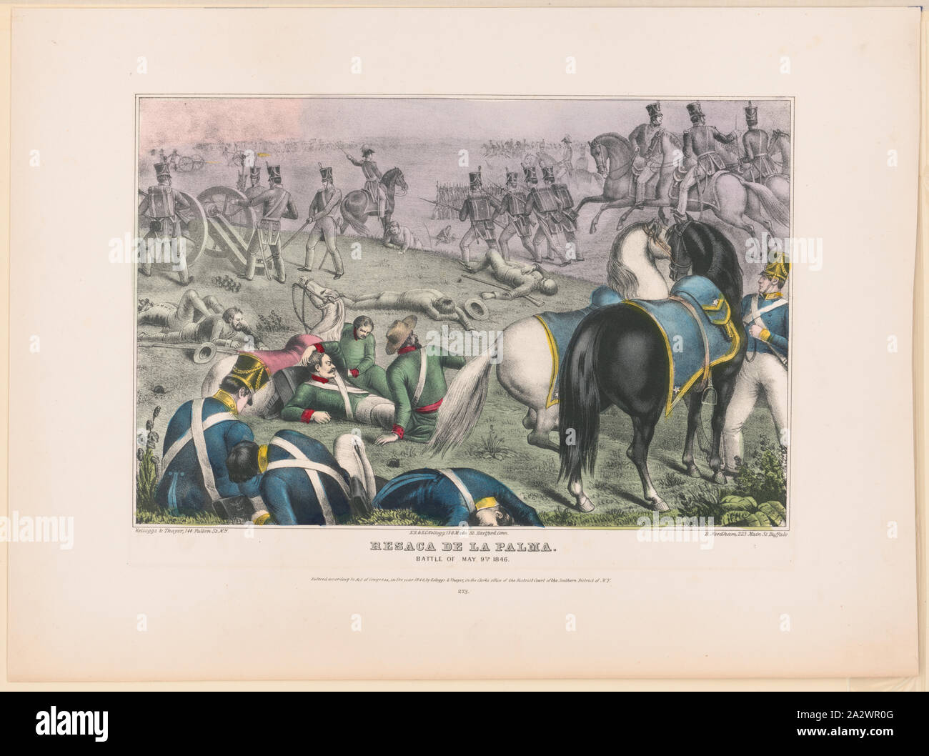 Resaca de La Palma--Battle of May 9th, 1846 / Kelloggs & Thayer ; E.B. & E.C. Kellogg, Hartford, Conn. ; D. Needham, Buffalo. Stock Photo