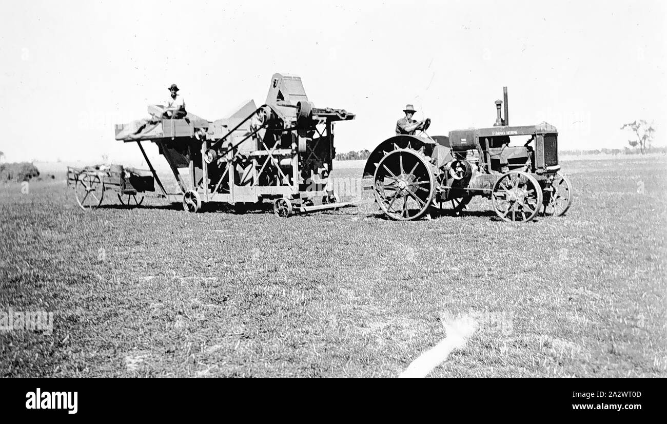 Negative - Wando Vale, Victoria, 1938, According to Chris McConville in Mum and Dad Made History (1988), under the Closer Settlement Act the government bought up and subdivided large properties in the Wando Vale area, and hundreds of families came to settle in the area Stock Photo