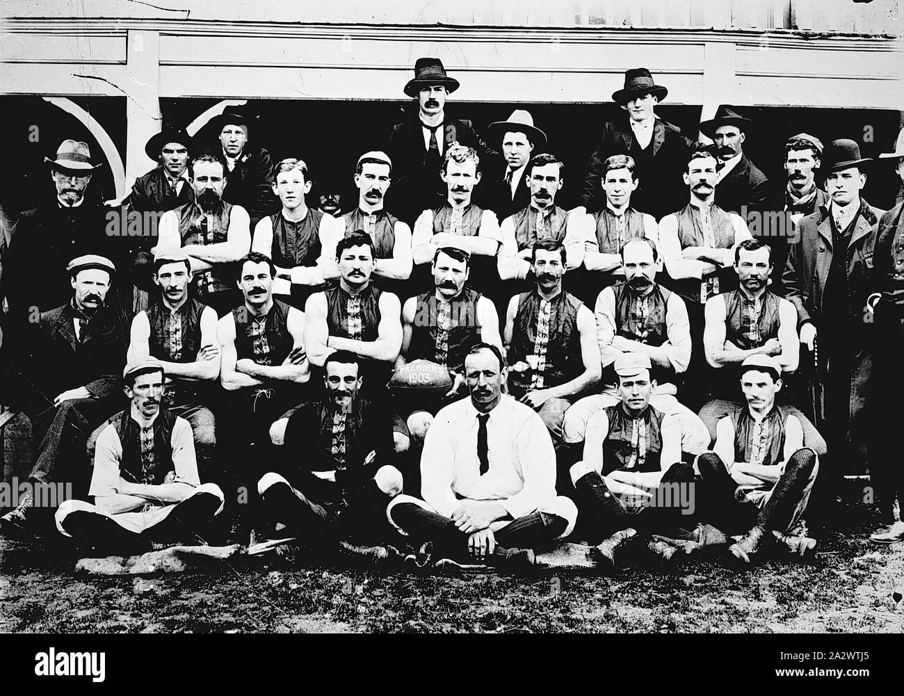 Negative Omeo District, Victoria, 1903, The Sunnyside Football Team
