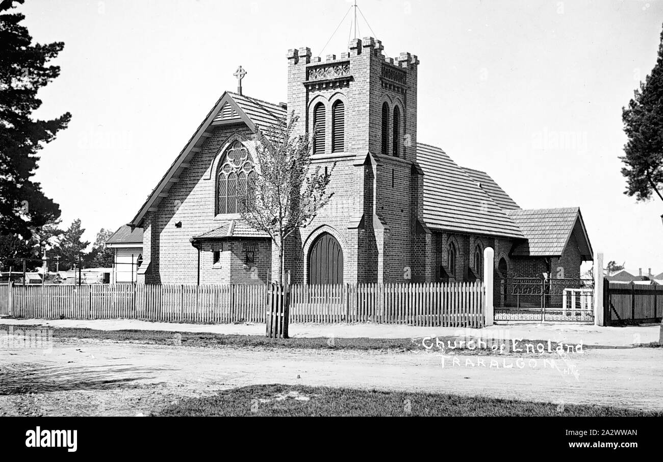 Negative - Traralgon, Victoria, circa 1930, St James Church of England Stock Photo