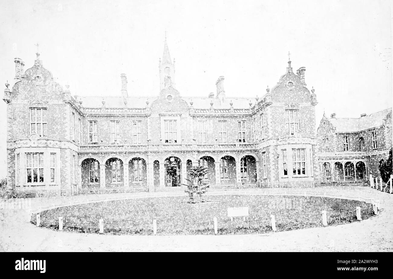 Negative - Prahran, Victoria, circa 1885, The Alfred Hospital Stock Photo