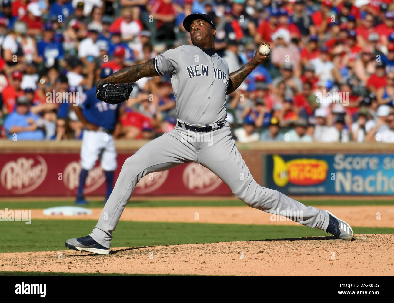 Aroldis Chapman New York Yankees Game-Used #54 Gray Jersey vs. Tampa Bay  Rays on September 13 2017