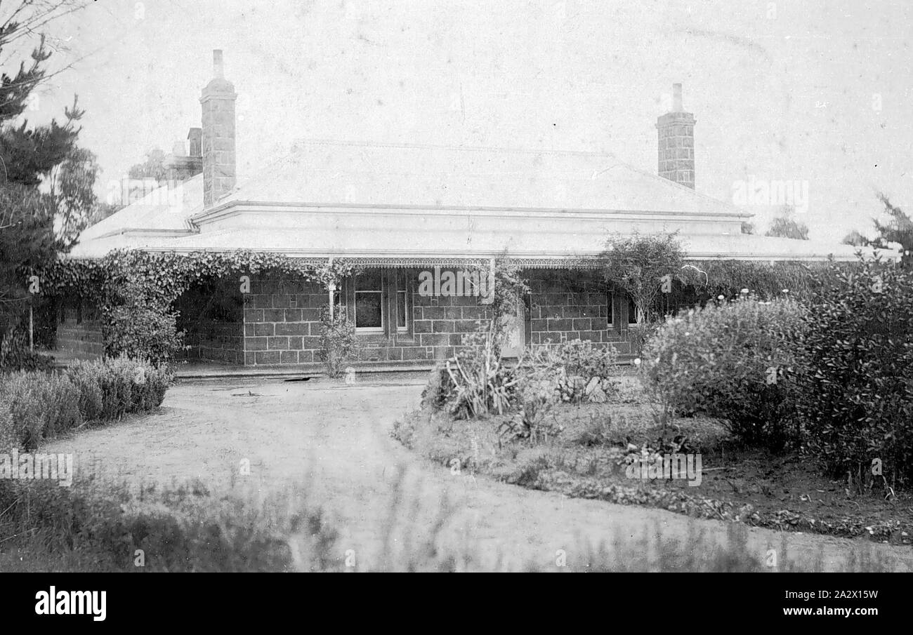 Negative - Lismore, Victoria, circa 1910, The Presbyterian manse Stock Photo