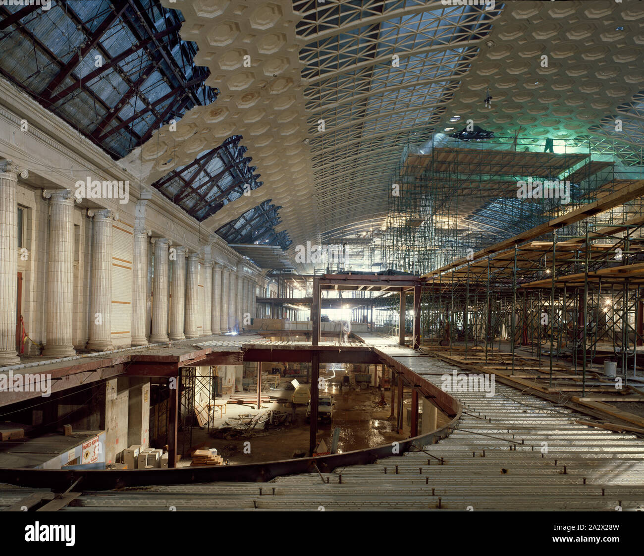Restoration work on the Union Station train terminal, Washington, D.C Stock Photo