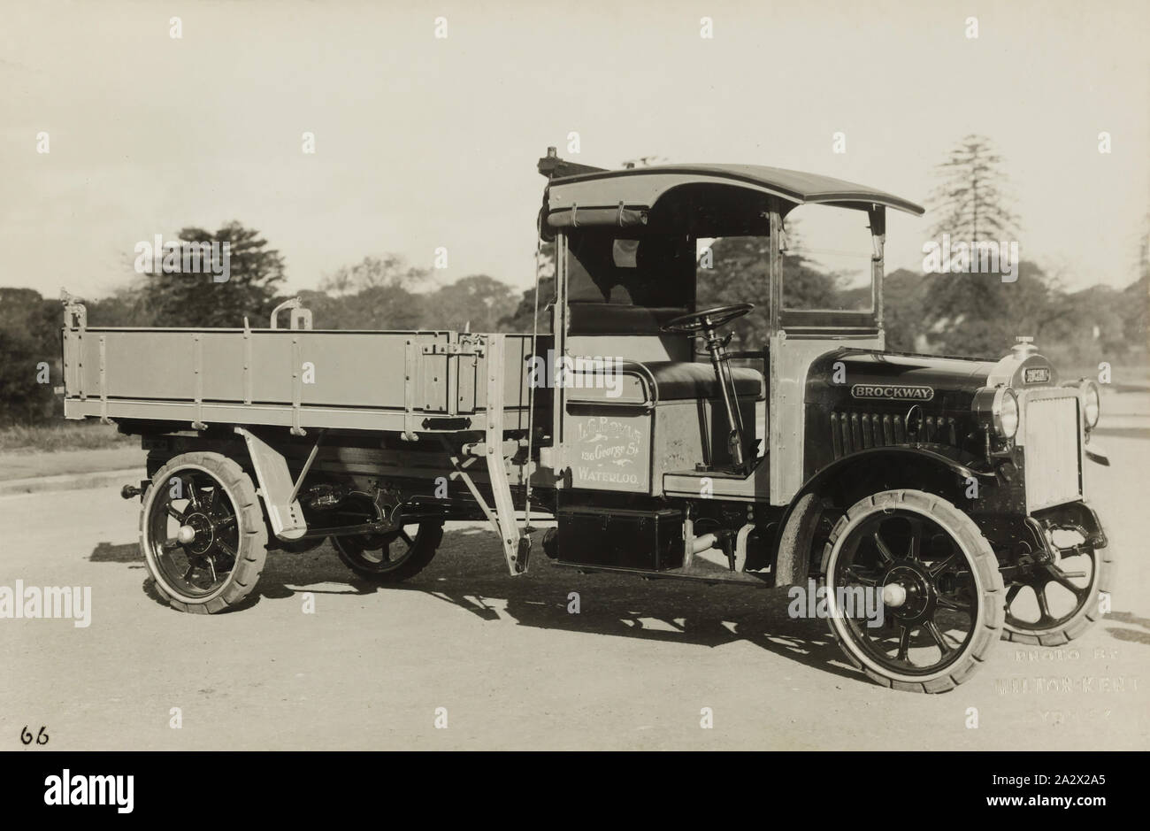 Photograph - Brockway Motors Ltd, Tipping Truck, Sydney, New South Wales, circa 1927, Image from a photograph album containing twenty one photographs of motor trucks. The album was used by Brockway Motors Ltd Stock Photo