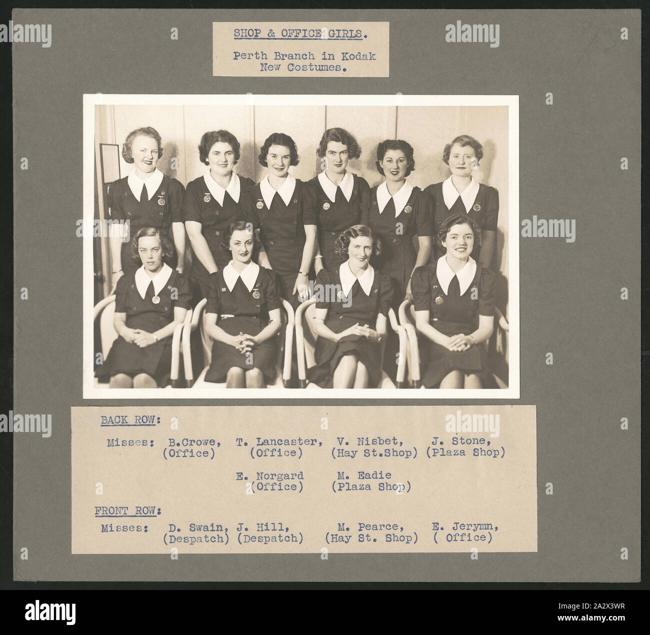 Photograph, Group Portrait Female Shop & Office Staff, Perth, circa ...