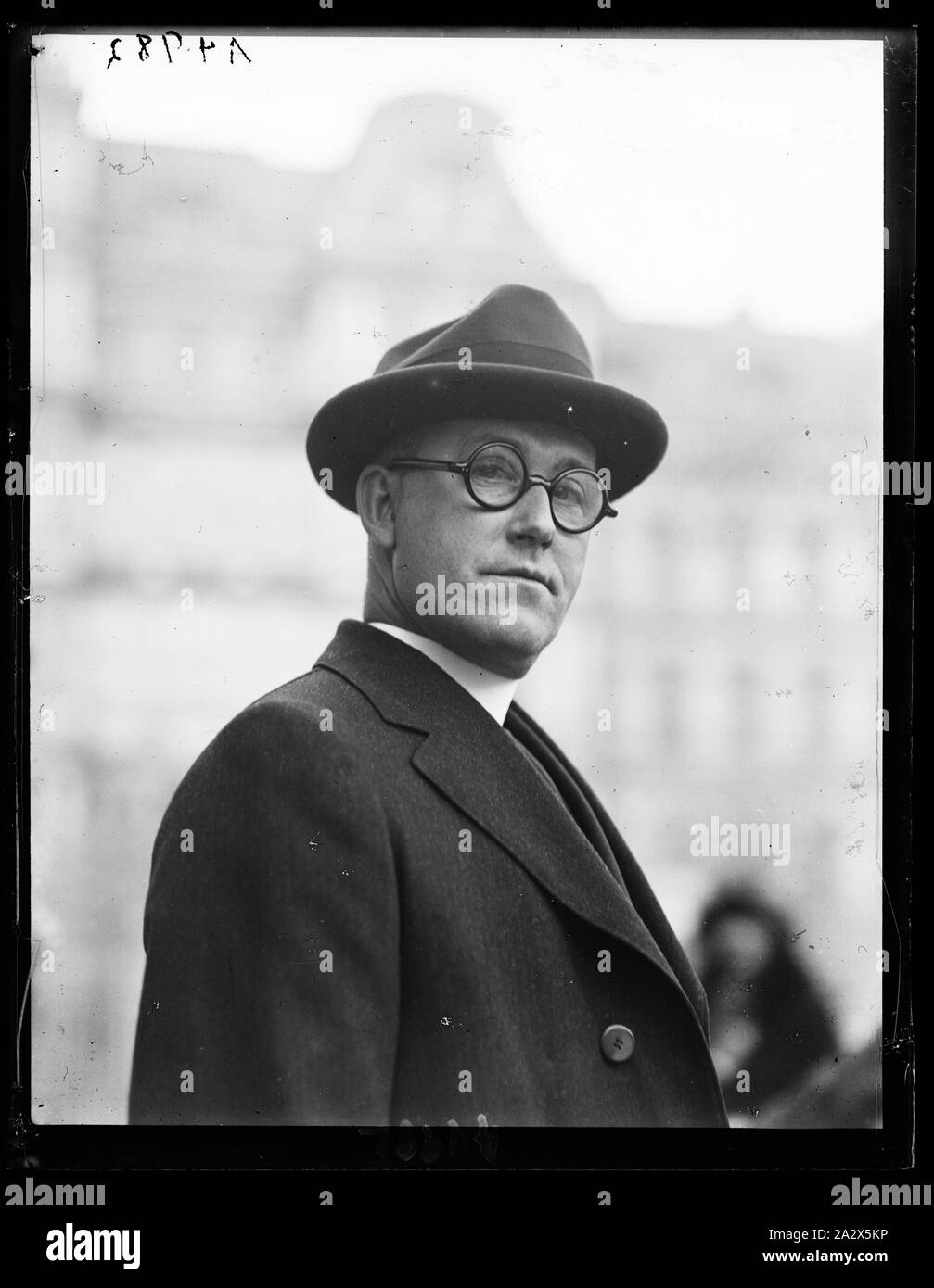 Rev. Dr. A.M. Young of NYC, who invited Pres. Harding to attend the 28th Anniversary of Gen. and Mrs. Ballington Booth of the Vol. of America to be held in Madison Square, N.Y., sometime in April. Nov. 1922 White House, Washington, D.C. Stock Photo
