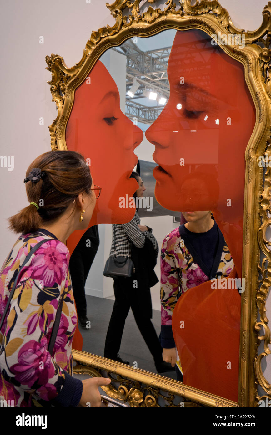 Visitors to the Frieze International Art Fair at Regent's Park in ...