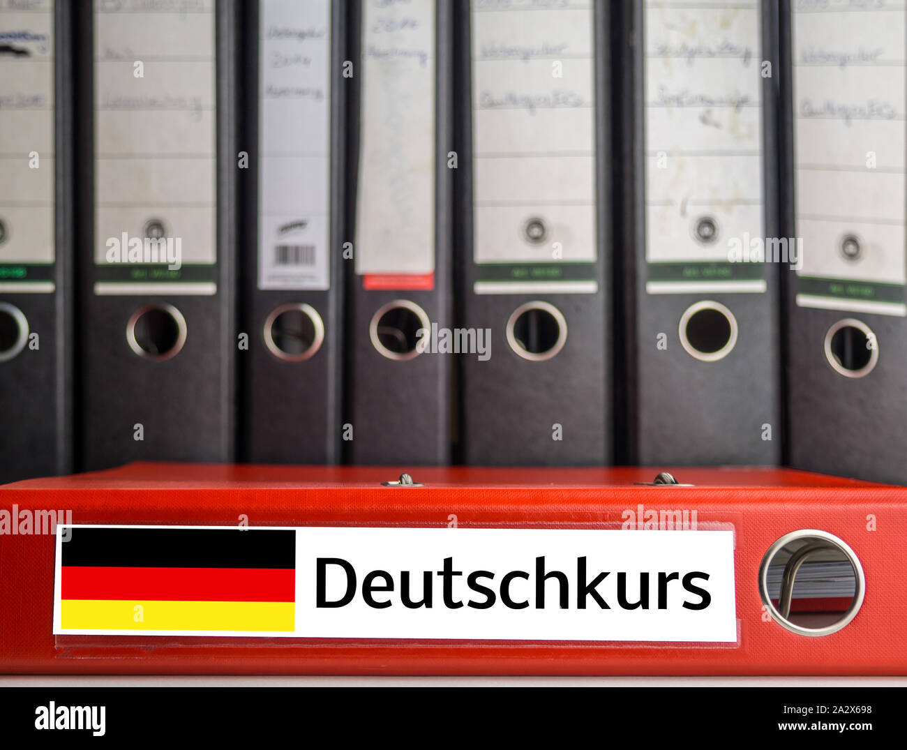 German course folder Stock Photo - Alamy