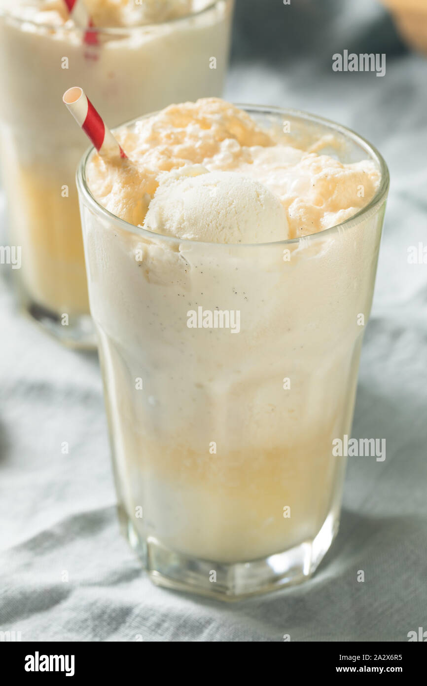 Homemade Ginger Beer Boston Cooler with Ice Cream Stock Photo Alamy