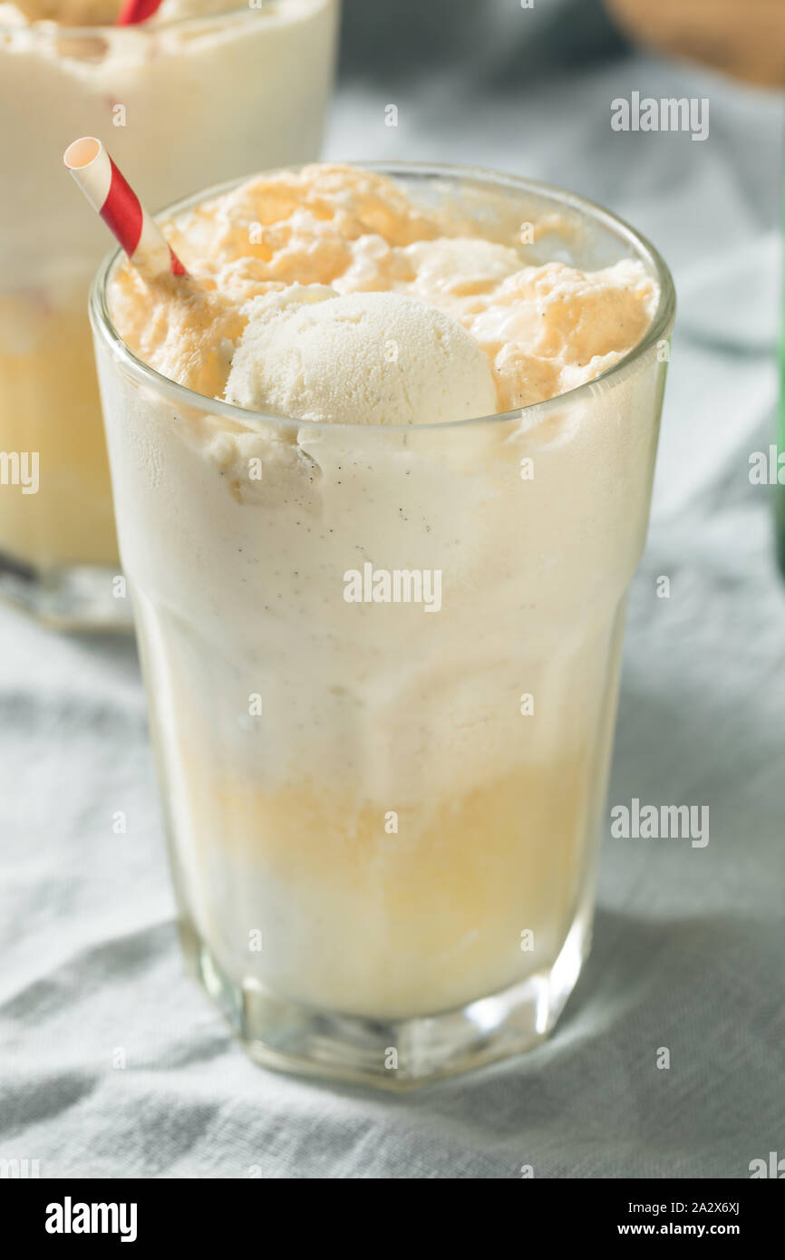 Homemade Ginger Beer Boston Cooler with Ice Cream Stock Photo Alamy