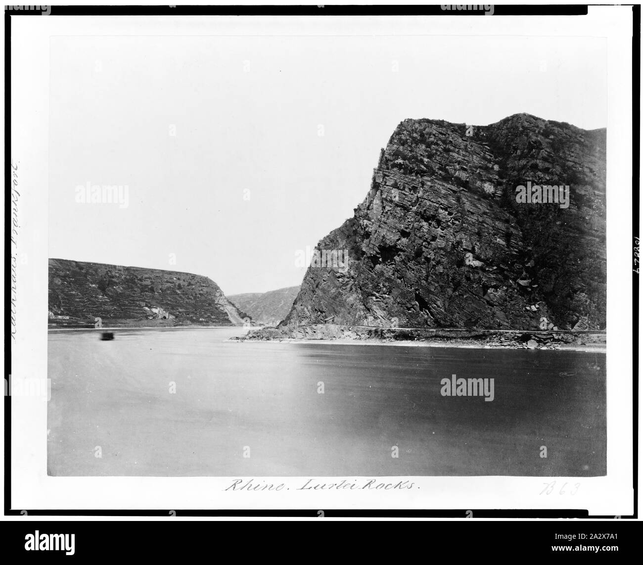 Rhine valley european landscape Black and White Stock Photos & Images ...