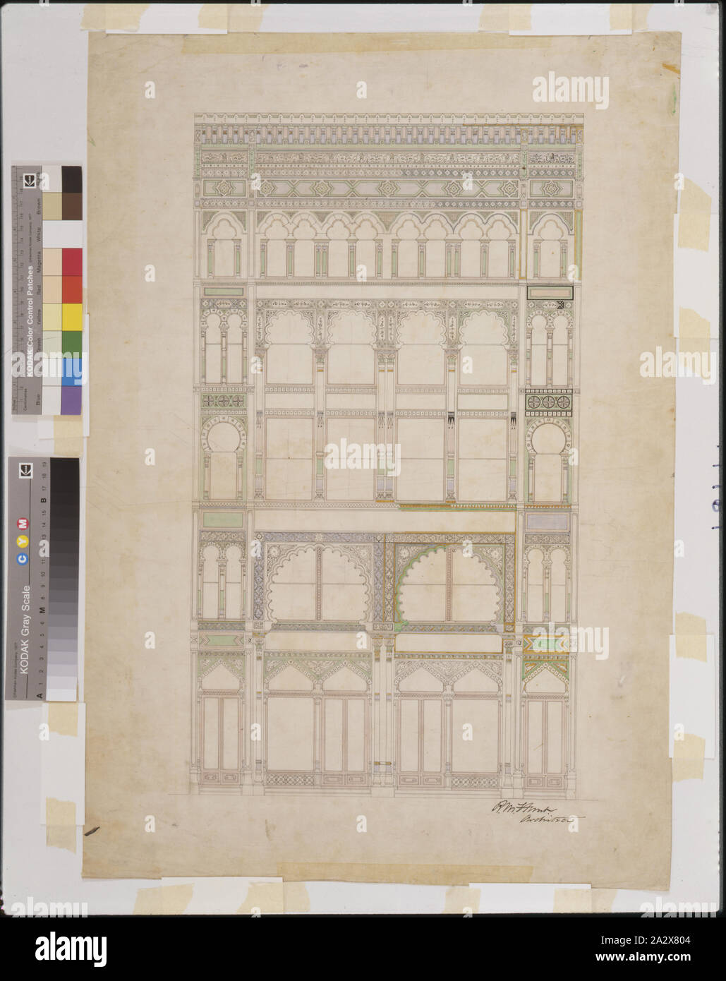 Rice, Goodwin, Walker & Co., New York City. Elevation. Rendering Stock ...