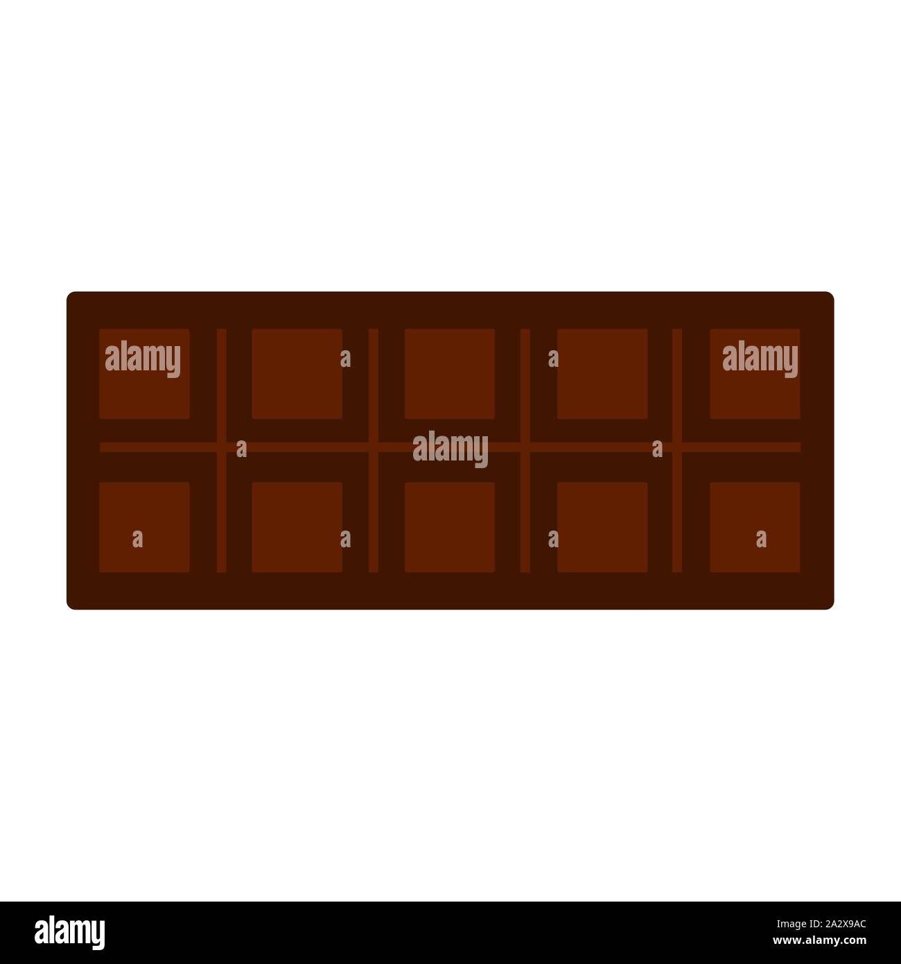 Isolated chocolate bar on a white background - Vector Stock Vector ...
