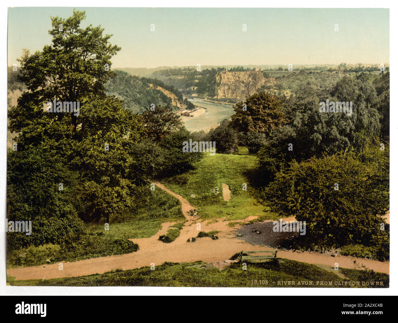 British Rivers Avon River Avon from Clifton Downs, Bristol, England; Print no. 10108 ...