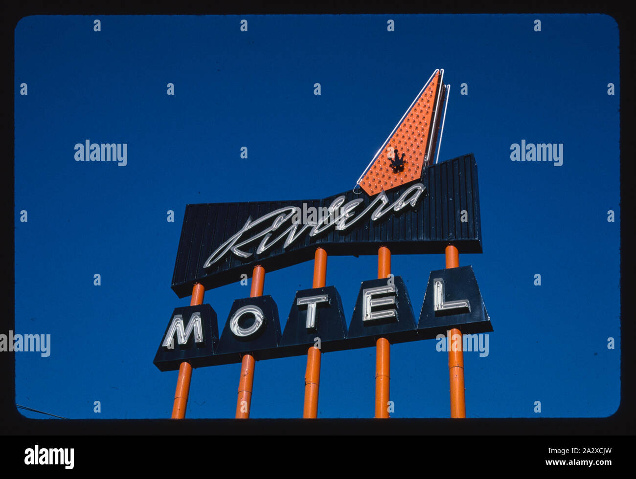 Riviera Motel sign, Aurora, Colorado Stock Photo Alamy