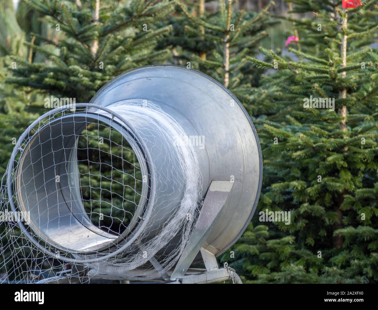 Christmas Tree Sale Christmas Market Stock Photo