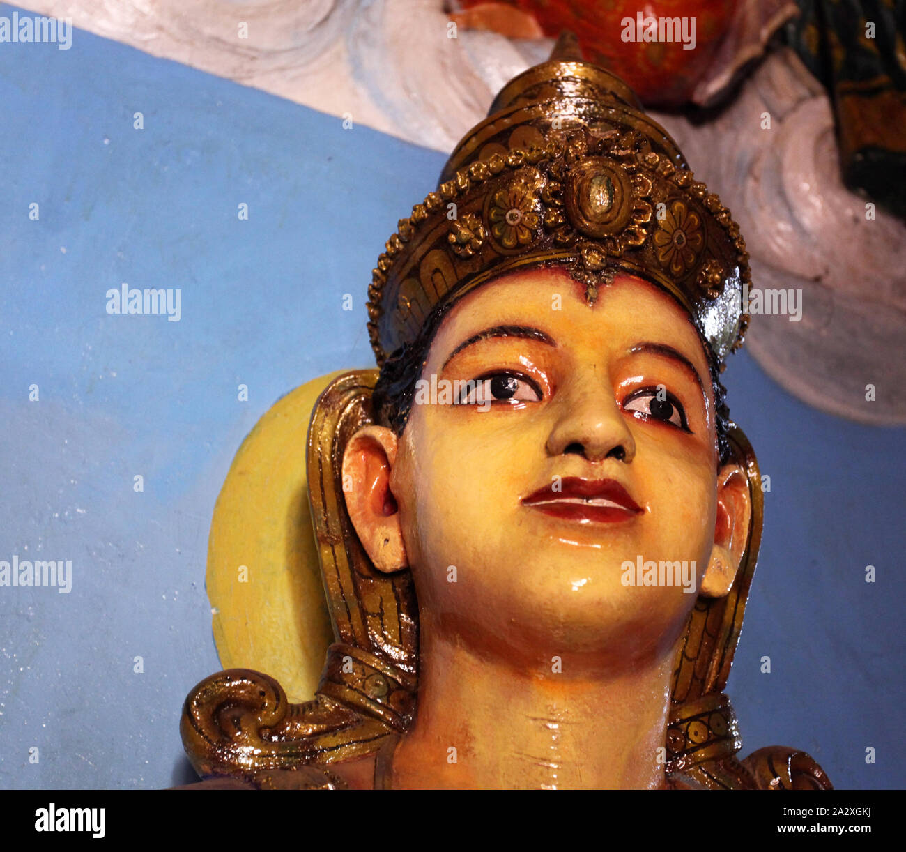 Hindu God Statue with carvings on it Stock Photo Alamy