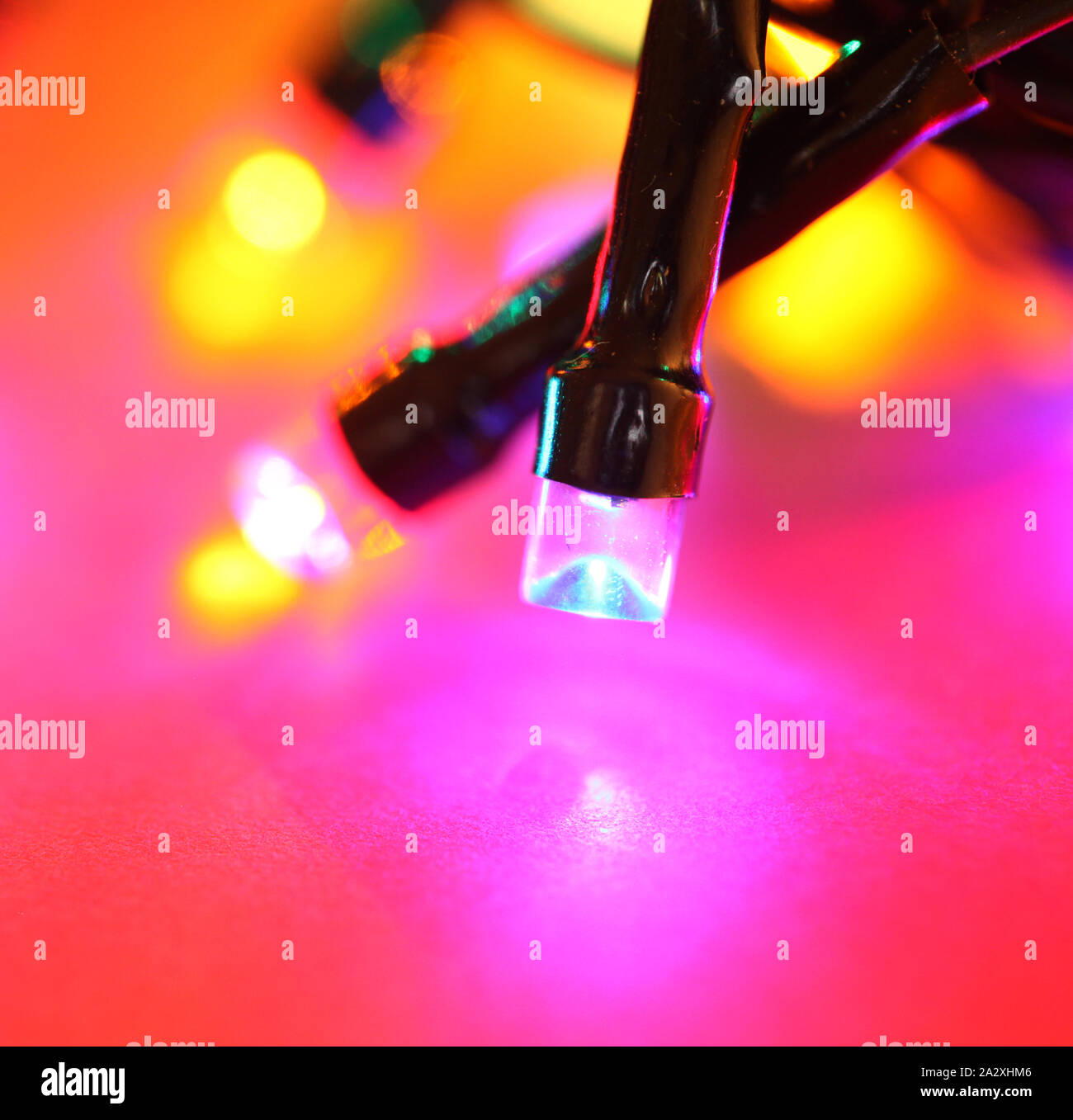 Close up of blinking LED bulbs Stock Photo Alamy
