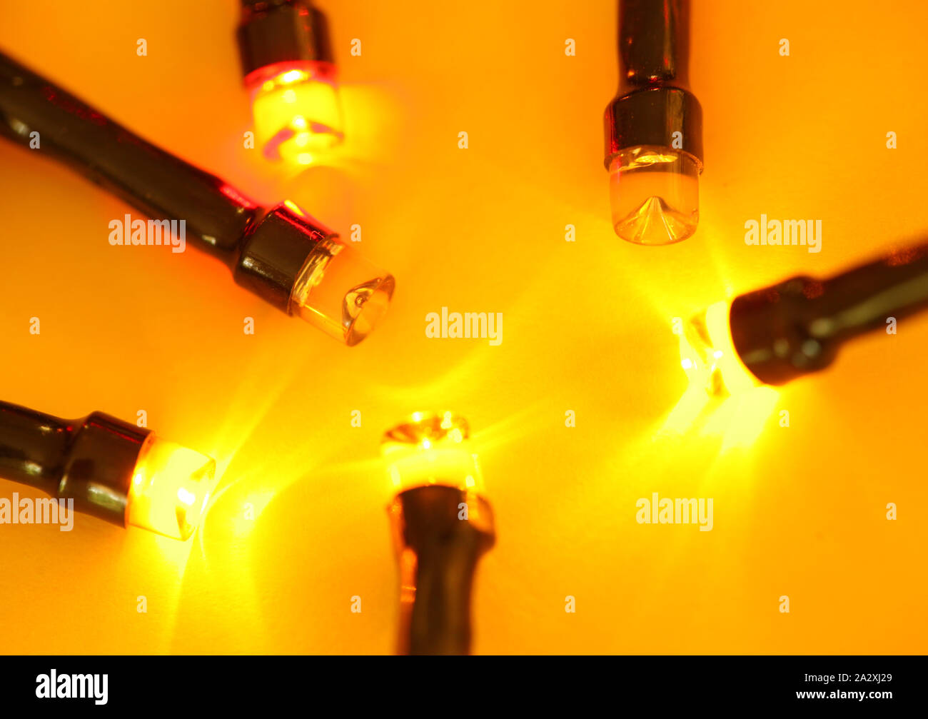 Close up of blinking LED bulbs Stock Photo Alamy