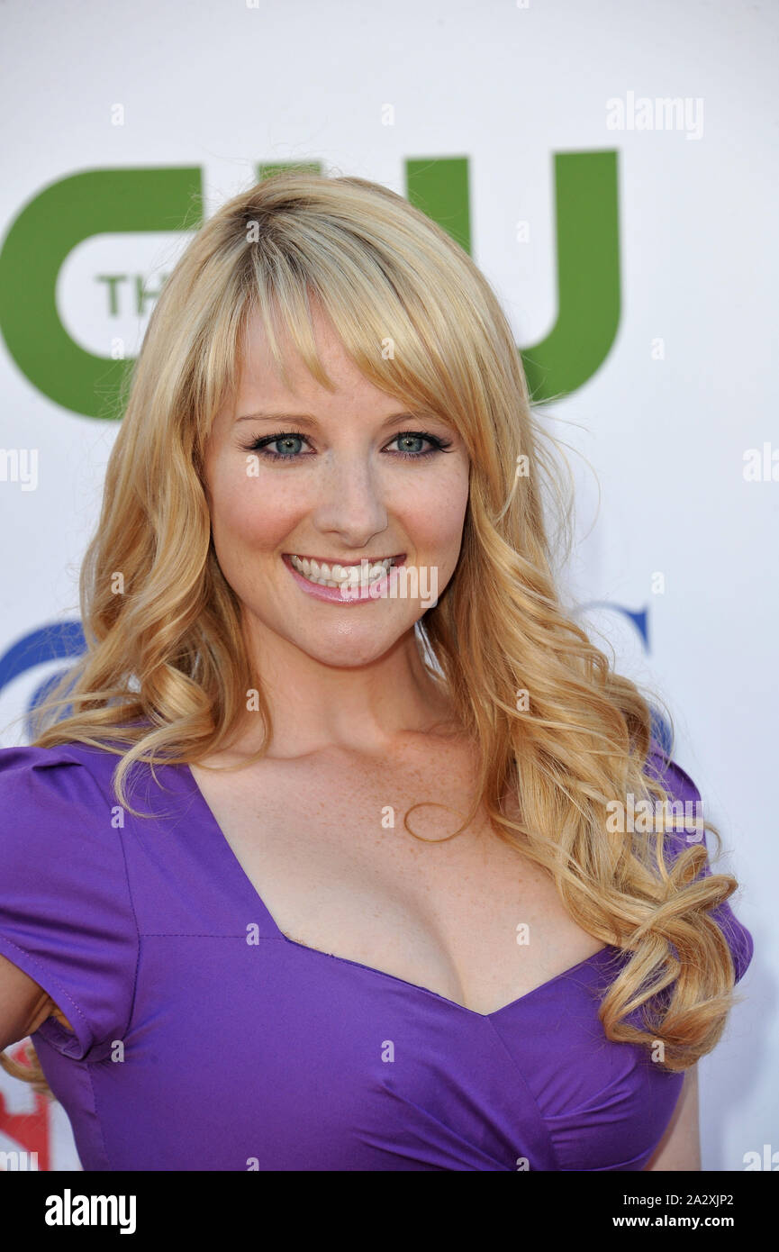 LOS ANGELES, CA. August 03, 2011: Melissa Rauch, star of The Big Bang Theory,  at the CBS Summer 2011 TCA Party at The Pagoda, Beverly Hills. © 2011 Paul  Smith / Featureflash Stock Photo - Alamy