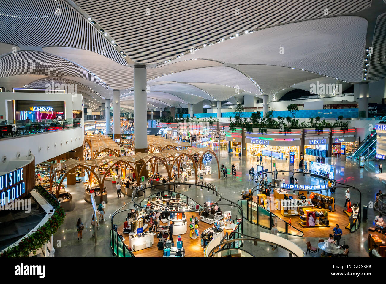 ISTANBUL,TURKEY,AUGUST 02, 2019: Interior view of the Istanbul new